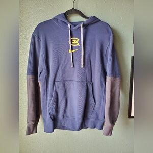 Nike UWEC Blue and Gray Hoodie with Yellow Logo
